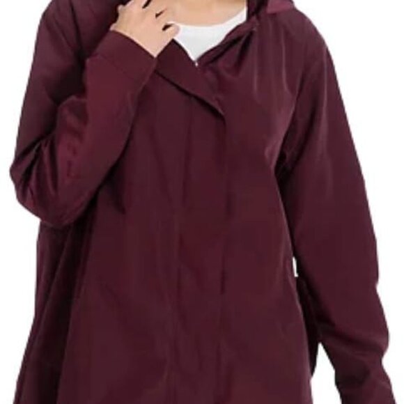 BAGATELLE Women's Water Repellent Spring Packable Rain Coat Sz: M - Merlot - Picture 3 of 11
